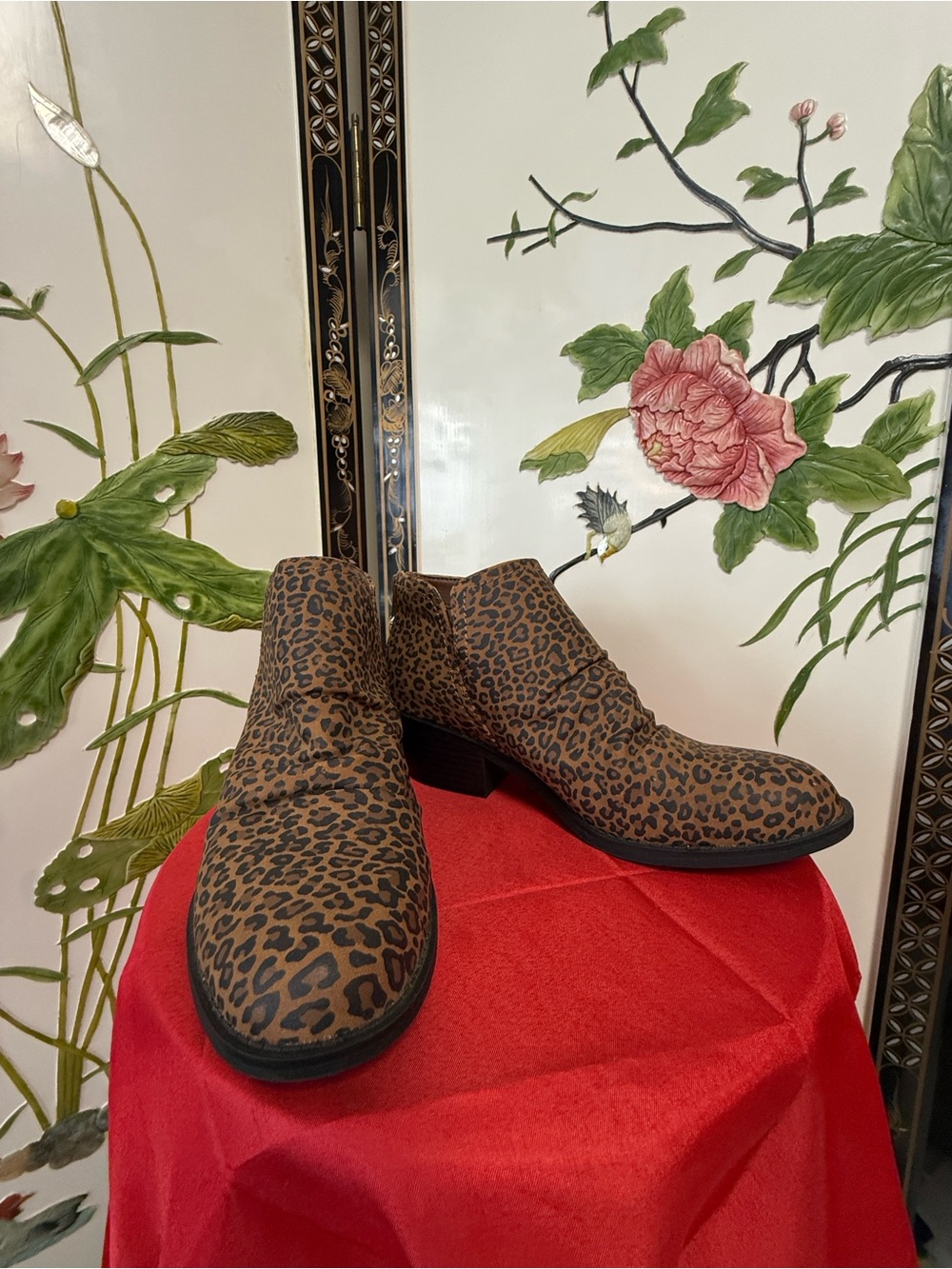 Kim Rogers Leopard Print Chukka Boots - Brown & Black size 71/2